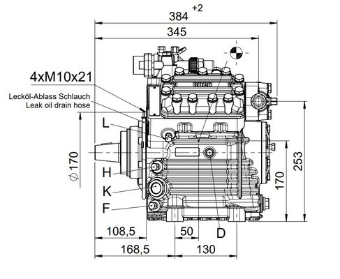OEM-grootte bus airconditioning koelcompressor FKX40 560TK voor Higer Bus